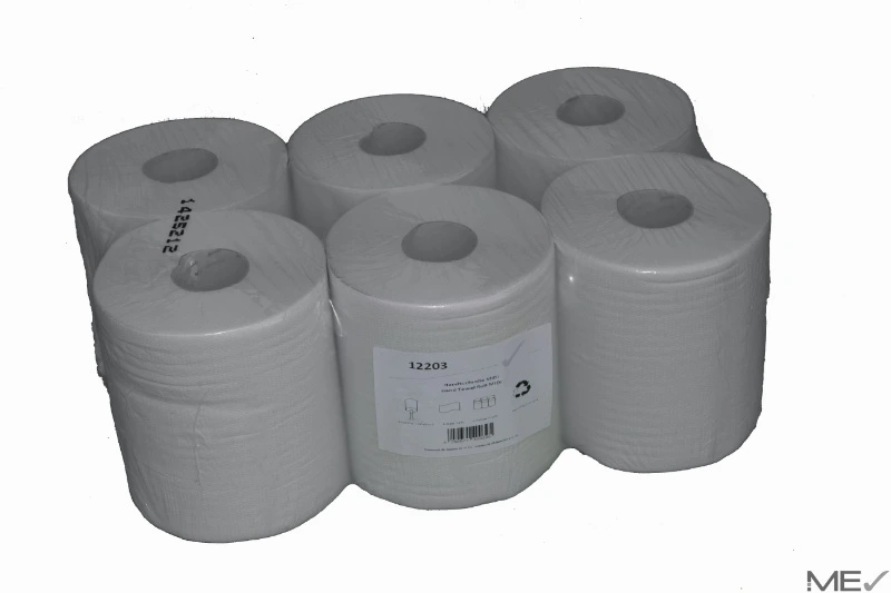 [12203] Handtuchrolle MIDI Innenzug, 1-lagig, 20 cm breit, 270 m, Recycling, 6 Rollen pro Pack
