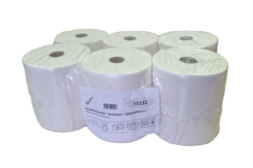 [12132] Handtuchrolle mit Spezialkern 43 mm, 2-lagig, 20,5 cm breit, 150 m, Zellstoff, 6 Rollen pro Pack