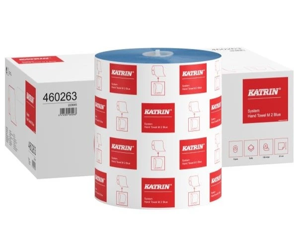 [460263] Katrin 460263 Classic System M2 Handtuchrolle blau 2-lagig (6er Pack)