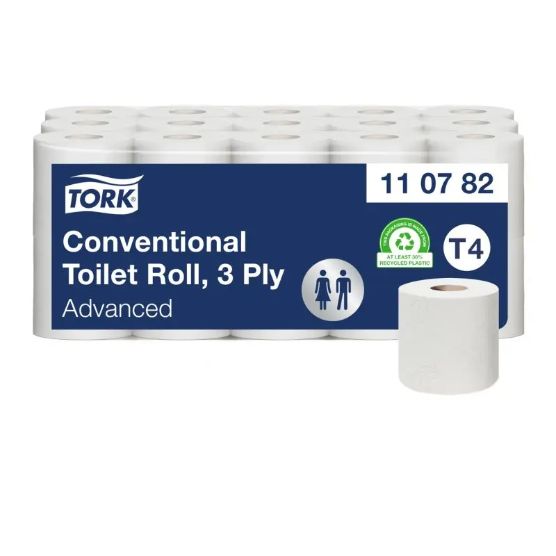 [110782] Tork 110782 Advanced 3-lagig Tissue T4, 30 Rollen a 250 Blatt Toilettenpapier