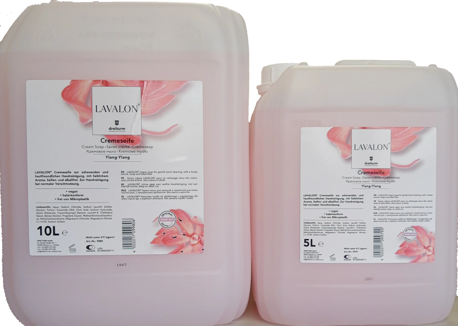 [70501] Cremeseife rose, Kanister, hautfreundlich und dermatologisch getestet (5 Liter)
