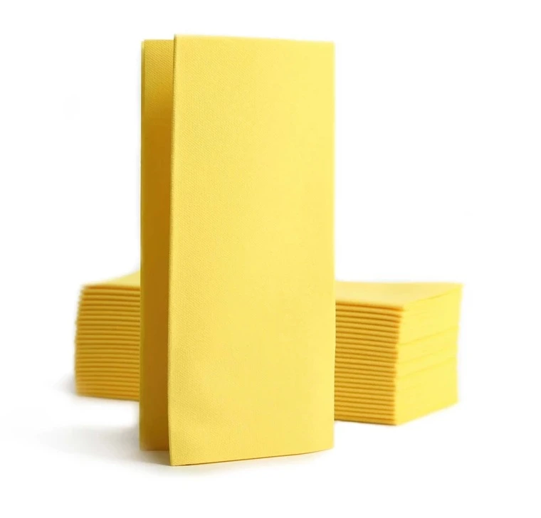 [94920] Airlaid Servietten Buchfalz 32x40 cm, 20x50 Stück, verschiedene Farben (gelb)