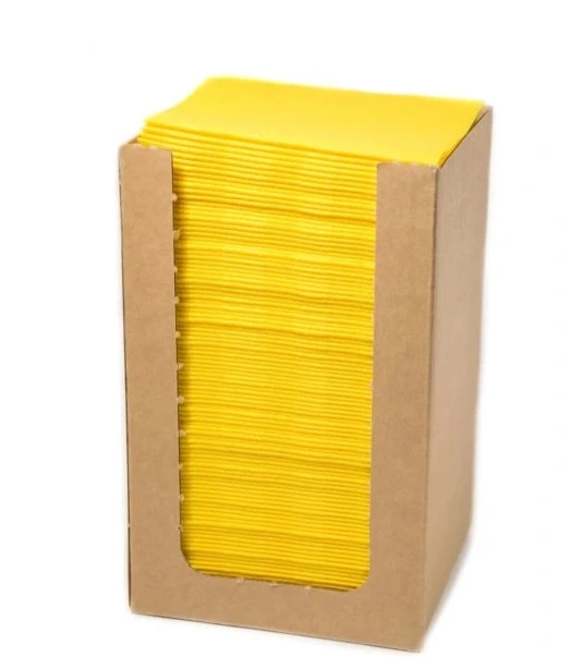 [56979] Airlaid Cocktailservietten 20x20 cm, 1/4 Falz, 15x100 Stück, verschiedene Farben (gelb)