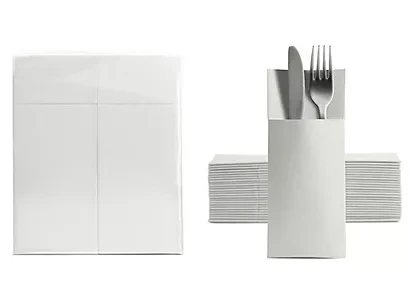 [52155] Soft Point Besteckservietten 32x38 cm, Zellstoff, 1250 Stück, verschiedene Farben (gelb)