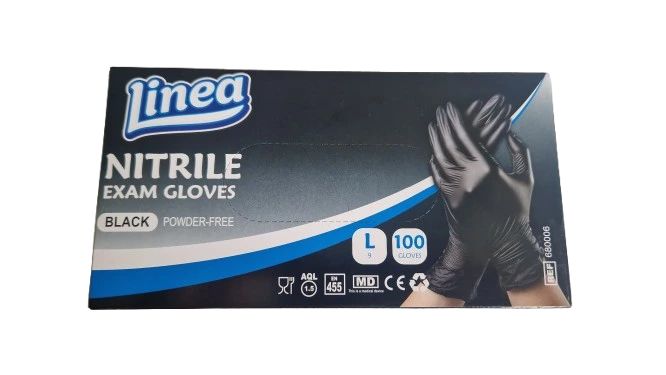 Linea Nitril Handschuhe schwarz, puderfrei, 10x100 Stück